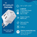 Brazil Travel Adapter - Type N - Dual USB (CTU-11C) Ceptics