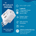 Italy Travel Adapter - Type L - Dual USB (CTU-12A) Ceptics