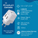 Israel, Palestine Travel Adapter - Type H - Dual USB (CTU-14) Ceptics