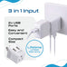 Australia, China Travel Adapter - Type I - Dual USB (CTU-16) Ceptics