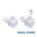 Brazil Travel Adapter Plug Combo - Type C, N | Dual USB - Brazilian Combo (CTU-9C-11C) Ceptics