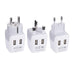 European Travel Adapter Set – Type E/F, G, C - With Dual USB - 3pcs (CTU-EU-SET) Ceptics