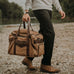 Campaign Waxed Canvas Medium Duffle Bag Mission Mercantile Leather Goods