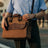 Campaign Waxed Canvas Briefcase Mission Mercantile Leather Goods