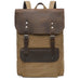 Canvas And Leather Backpack Vintage Waxed Canvas Travel Backpack Waterproof Flap Cover Canvas Laptop Backpack Camera Backpack RockCow Leather Studio
