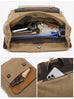 Canvas And Leather Backpack Vintage Waxed Canvas Travel Backpack Waterproof Flap Cover Canvas Laptop Backpack Camera Backpack RockCow Leather Studio