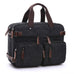 Canvas Briefcase Mens Canvas Messenger Bag Shoulder Laptop Bag Convertible Backpack RockCow Leather Studio