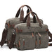 Canvas Briefcase Mens Canvas Messenger Bag Shoulder Laptop Bag Convertible Backpack RockCow Leather Studio