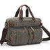 Canvas Briefcase Mens Canvas Messenger Bag Shoulder Laptop Bag Convertible Backpack RockCow Leather Studio