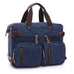 Canvas Briefcase Mens Canvas Messenger Bag Shoulder Laptop Bag Convertible Backpack RockCow Leather Studio