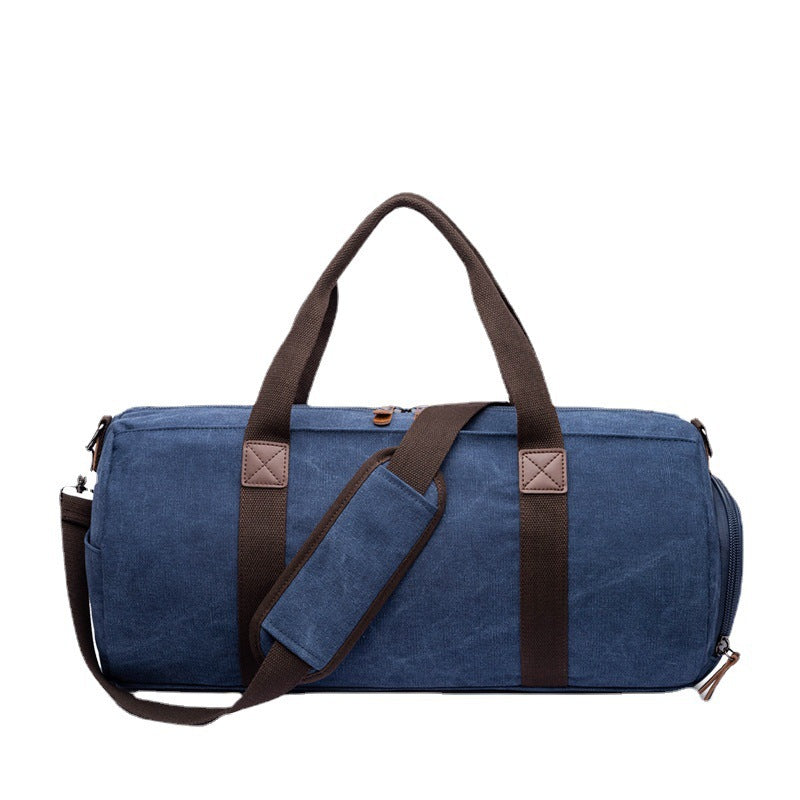Canvas Duffel Bag For Mens Canvas Weekender Bag Men's Gym Bag Fashion Carry On Bag RockCow Leather Studio