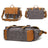 Canvas Messenger Bag Vintage Leather Canvas Briefcase Shoulder Crossbody Bag Laptop Bag Mens Satchel Gift for Him RockCow Leather Studio