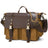 Canvas Messenger Bag Vintage Leather Canvas Briefcase Shoulder Crossbody Bag Laptop Bag Mens Satchel Gift for Him RockCow Leather Studio