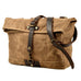 Canvas Messenger Bag Waterproof Canvas With Leather Shoulder Bag Waxed Canvas Crossbody Bag RockCow Leather Studio
