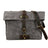 Canvas Messenger Bag Waterproof Canvas With Leather Shoulder Bag Waxed Canvas Crossbody Bag RockCow Leather Studio