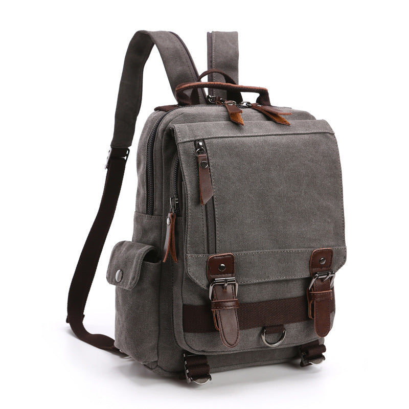Canvas Travel Backpack Casual Canvas Backpack Stylish Unisex School Backpack RockCow Leather Studio