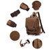 Canvas Travel Backpack Casual Canvas Backpack Stylish Unisex School Backpack RockCow Leather Studio