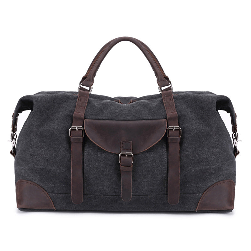 Canvas Travel Bag Canvas And Full Grain Leather Duffle Bag Leather With Canvas Weekender Bag RockCow Leather Studio