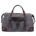 Canvas Travel Bag Canvas And Full Grain Leather Duffle Bag Leather With Canvas Weekender Bag RockCow Leather Studio
