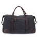 Canvas Travel Bag Canvas And Full Grain Leather Duffle Bag Leather With Canvas Weekender Bag RockCow Leather Studio