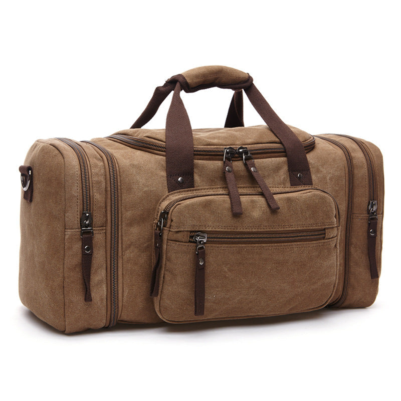 Canvas Travel Duffel Bag Canvas Weekend Bag Casual Carry On Bag For Men And Women RockCow Leather Studio