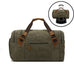 Canvas Travel Duffle Bag Full Grain Leather With Canvas Holdall Luggage Canvas Overnight Bag RockCow Leather Studio