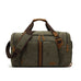 Canvas Travel Duffle Bag Full Grain Leather With Canvas Holdall Luggage Canvas Overnight Bag RockCow Leather Studio