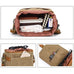 Canvas With Leather Camera Bag Waxed Canvas DSLR Camera Bag Waterproof Vintage Crossbody Messenger Bag QSMK-67 RockCow Leather Studio