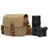 Canvas With Leather Camera Bag Waxed Canvas DSLR Camera Bag Waterproof Vintage Crossbody Messenger Bag QSMK-67 RockCow Leather Studio