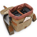 Canvas With Leather Camera Bag Waxed Canvas DSLR Camera Bag Waterproof Vintage Crossbody Messenger Bag QSMK-67 RockCow Leather Studio