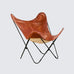 The Cognac Vintage Butterfly Chair Classy Leather Bags