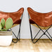 The Cognac Vintage Butterfly Chair Classy Leather Bags