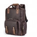 The Gaetano | Large Leather Backpack Camera Bag with Tripod Holder STEEL HORSE LEATHER