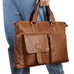 Crazy Horse Leather Briefcase Retro Tote Bag Handmade Shoulder Messenger Bag RockCow Leather Studio