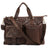 Crazy Horse Leather Briefcase Retro Tote Bag Handmade Shoulder Messenger Bag RockCow Leather Studio