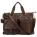 Crazy Horse Leather Briefcase Retro Tote Bag Handmade Shoulder Messenger Bag RockCow Leather Studio