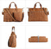 Crazy Horse Leather Briefcase Retro Tote Bag Handmade Shoulder Messenger Bag RockCow Leather Studio