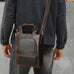 Crazy Horse Leather Shoulder Bag For Mens Leather Handbag Leather Tote Retro Leather Crossbody Bag RockCow Leather Studio