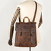Crazy Horse Leather Backpack Laptop Backpack Travel Backpack Retro Shoulder Messenger Bag RockCow Leather Studio