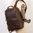 Crazy Horse Leather Backpack Men Laptop Backpack Handmade Travel Backpack RockCow Leather Studio