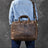 Crazy Horse Leather Large Briefcase Men Tote Bag Vintage Shoulder Messenger Bag RockCow Leather Studio