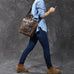 Crazy Horse Leather Large Briefcase Men Tote Bag Vintage Shoulder Messenger Bag RockCow Leather Studio