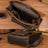 Crazy Horse Leather Men Backpack Multifunction Shoulder Messenger Bag Handmade Travel Backpack RockCow Leather Studio