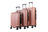 Mirage Danae Abs Hard Shell Lightweight 360 Dual Spinning Wheels Combo Lock 3 Piece Luggage Set