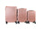 Mirage Danae Abs Hard Shell Lightweight 360 Dual Spinning Wheels Combo Lock 3 Piece Luggage Set