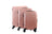 Mirage Danae Abs Hard Shell Lightweight 360 Dual Spinning Wheels Combo Lock 3 Piece Luggage Set