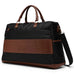 Luxe Journey 30L Twill and Vegan Leather Weekender Duffel Bag Travellty