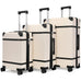 Belleville 3 Piece Expandable Retro Luggage Set Travellty