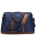Luxe Journey 30L Twill and Vegan Leather Weekender Duffel Bag Travellty