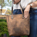 Eden SMALL Leather Tote Bag - Zippered Mission Mercantile Leather Goods